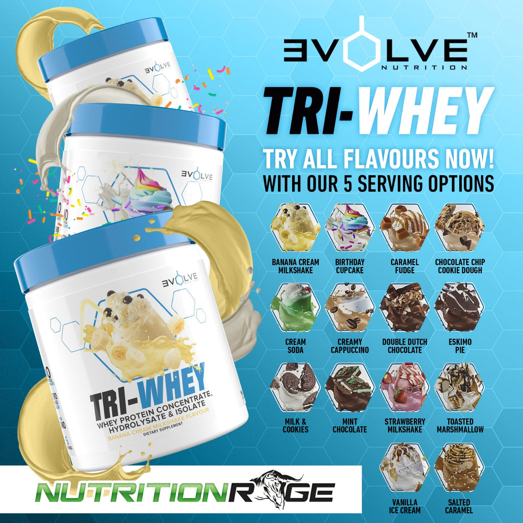 Evolve Tri Whey Testers 5 servings