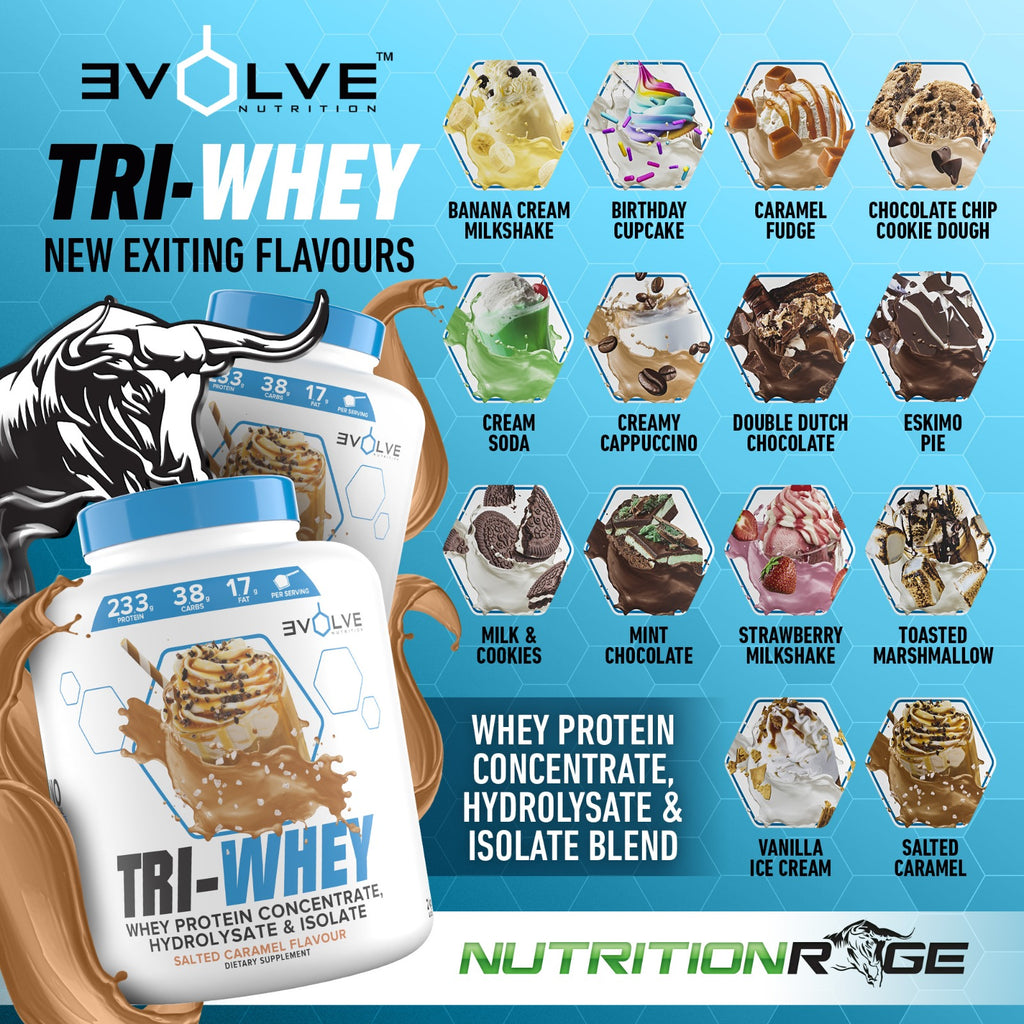 Evolve Tri-Whey (908G & 2Kg)